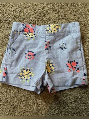 Janie and Jack Floral Print Canvas Shorts 18-24 Months